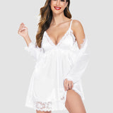 Satin Lingerie Dress V Neck Slips Nightie