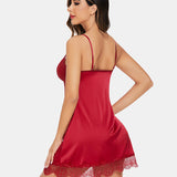 Silk Nightgown Lace Satin Dress