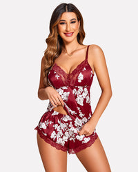 Wine Red Floral
