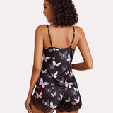 Lace Trim Short Pajama Set