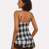 Lace Trim Short Pajama Set