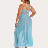 Plus Size Floral Side Slits Nightdress
