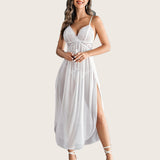 Mesh Nightdress Strappy Exotic Side Slits Sleepwear
