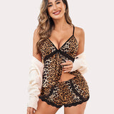 Cami Set Lace Trim Short Pjs Sets