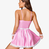 6 Pcs Set Maid Costume Dress with Choker