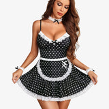 6 Pcs Set Maid Costume Dress with Choker