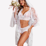 3 Piece Bra and Panty Sets with Robe