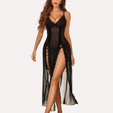 Lace Mesh Side Split Nightgowns