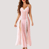 Lace Mesh Side Split Nightgowns