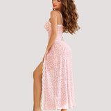 Lace Mesh Side Split Nightgowns