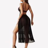 Lace Mesh Side Split Nightgown