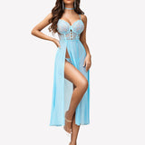 Lace Mesh Side Split Nightgown
