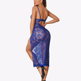 Lace Nightdress Long Side Split Dress