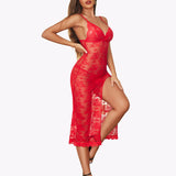 Lace Nightdress Long Side Split Dress