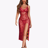 Lace Nightdress Long Side Split Dress