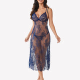 Floral Lace Halter Lingerie Dress