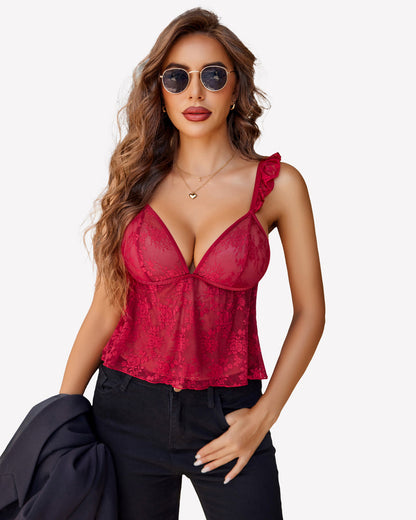 Bra And Panty Sets Cami Top 2 Pcs Pjs Sets