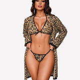 3 Piece Set Kimono Robe with Bra and Panty