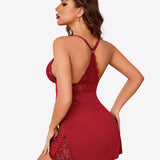 Lace Nightgown V Neck Soft Chemise