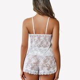Sheer Pajama Set Floral Lace Set