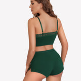Pajama Sets Lace Trim Short PJ Set