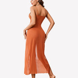 Lace Chemise Mesh Side Split Nightdress