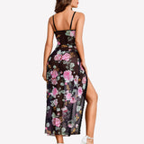 Lace Chemise Mesh Side Split Nightdress