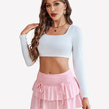 Mini Skirt Layered Ruffle Skirts