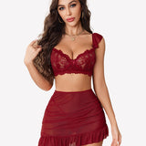 Lingerie Set Lace Bra and Bodydon Dress