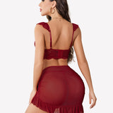 Lingerie Set Lace Bra and Bodydon Dress
