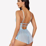 Lace Bodysuit V Neck Mesh Sleepwear