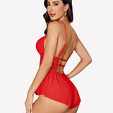 Lace Bodysuit V Neck Mesh Sleepwear