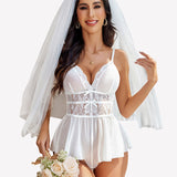Lace Bodysuit V Neck Mesh Sleepwear