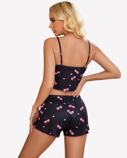 Cami Pajama Sets Ribbed Lounge Set