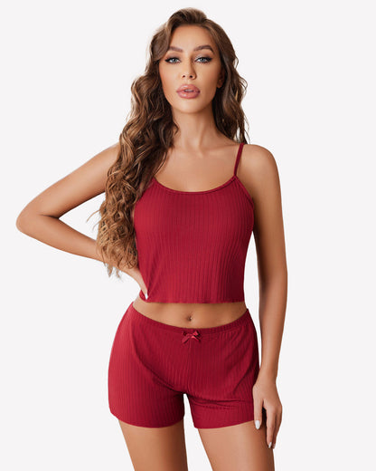 Cami Pajama Sets Ribbed Lounge Set