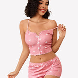 Ribbed Cami Pajama Set 2 Piece PJ Set