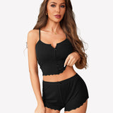Ribbed Cami Pajama Set 2 Piece PJ Set