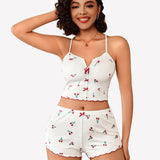 Ribbed Cami Pajama Set 2 Piece PJ Set
