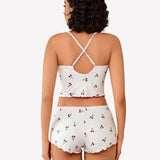 Ribbed Cami Pajama Set 2 Piece PJ Set