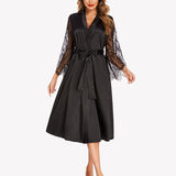 Floral Long Sleeves Lace Kimono Robe
