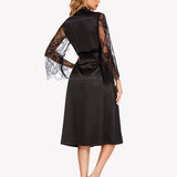 Floral Long Sleeves Lace Kimono Robe