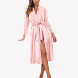 Floral Long Sleeves Lace Kimono Robe