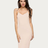 Full Slips Nightgown V Neck Dress