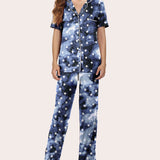 Notch Collar Soft Pajamas Set