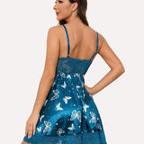 Satin Lingerie Dress V Neck Slips Nightie