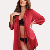 Kimono Satin Short Silky Robes