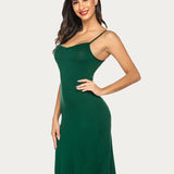 Full Slips Nightgown V Neck Dress