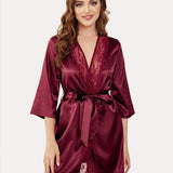 Kimono Satin Short Silky Robes