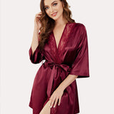 Kimono Satin Short Silky Robes