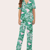 Pajamas Set Shirt with Long Pants